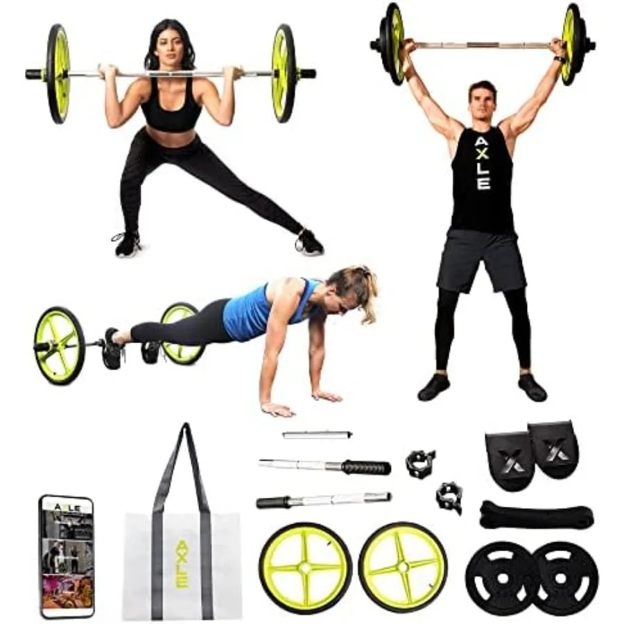 Home Gym Workout Barbells Barbell Weight Set for Strength Training Collapsible Equipment for Indoor and Outdoor Workouts