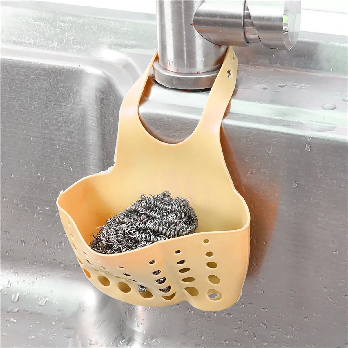Adjustable Sink  Drain Basket Plastic Bag Useful Things For Kitchen Accessories Soap Sponge Hanging Organizer Usefull things