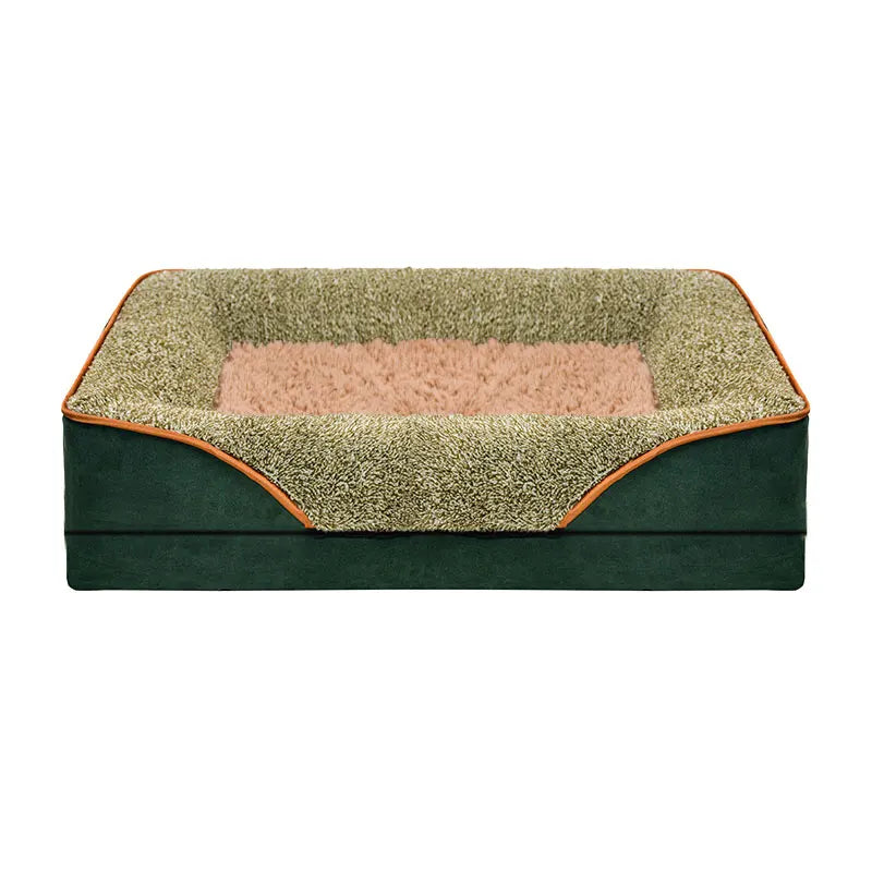 An oversized dog bed removable washable for all seasons, pet bed sofa, comfortable and soft cat sofa bed with raised edges,