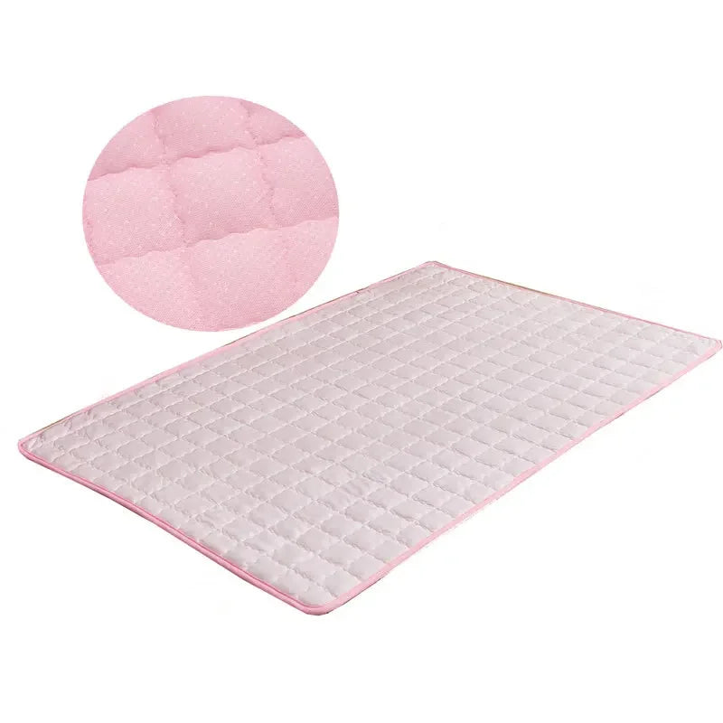 Pet Cooling Mat Dog Cat Sleeping Pad Cool Ice Silk Moisture-proof Mattress Cushion Summer Small Animal Cold Bed 5 sizes
