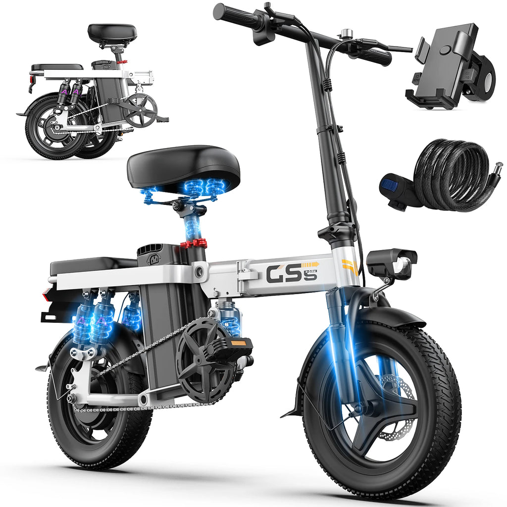 Electric Bike for Adults Teen-Folding Electric Bicycle 750W Peak Motor,20+MPH 35 Miles,Commuter Ebike 48V 15AH Removable Battery