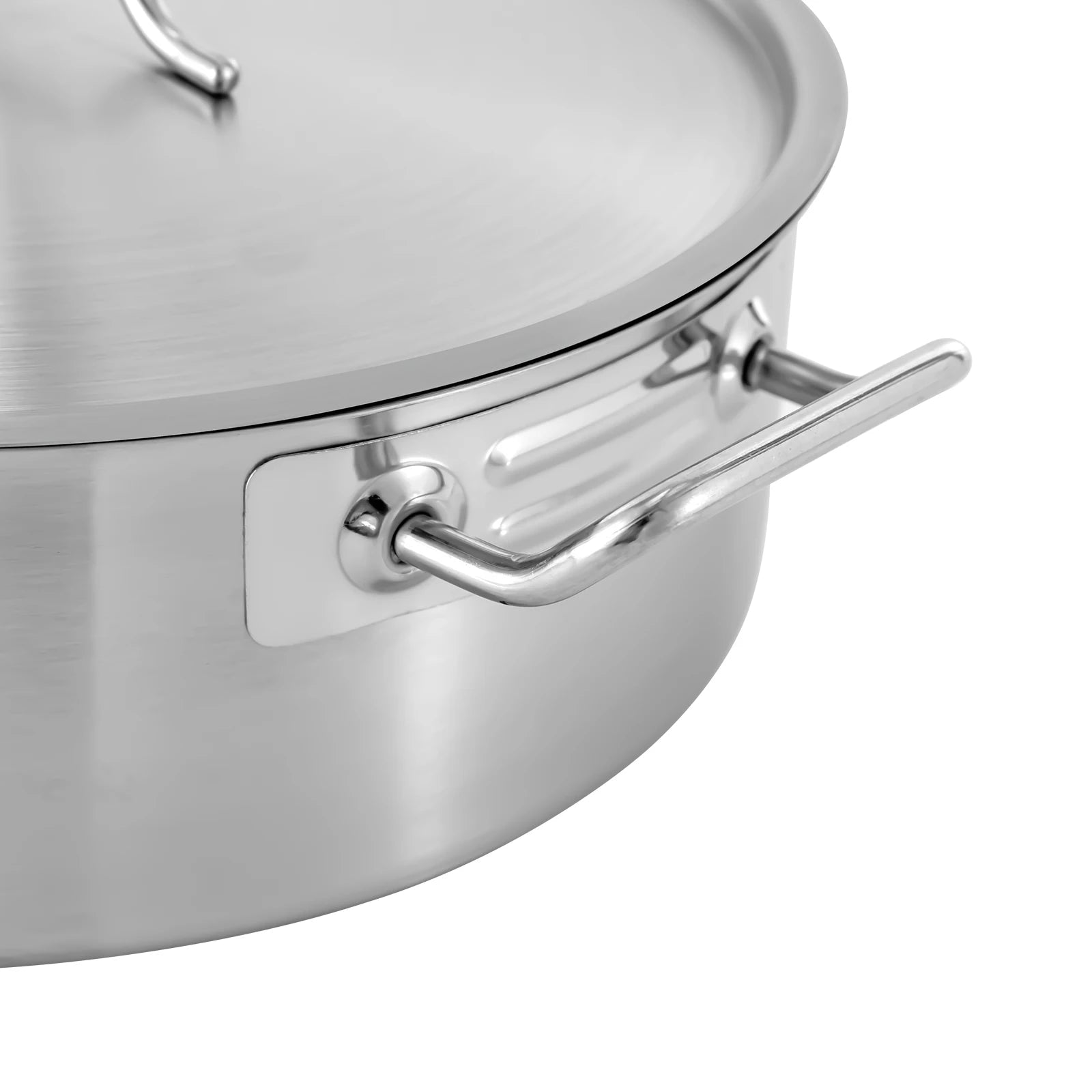 11qt Stock Pot Stainless Steel Large Kitchen Soup Cookware, with Glass Lid, for Gas/Electricity/Glass/Ceramic Furnaces, Etc