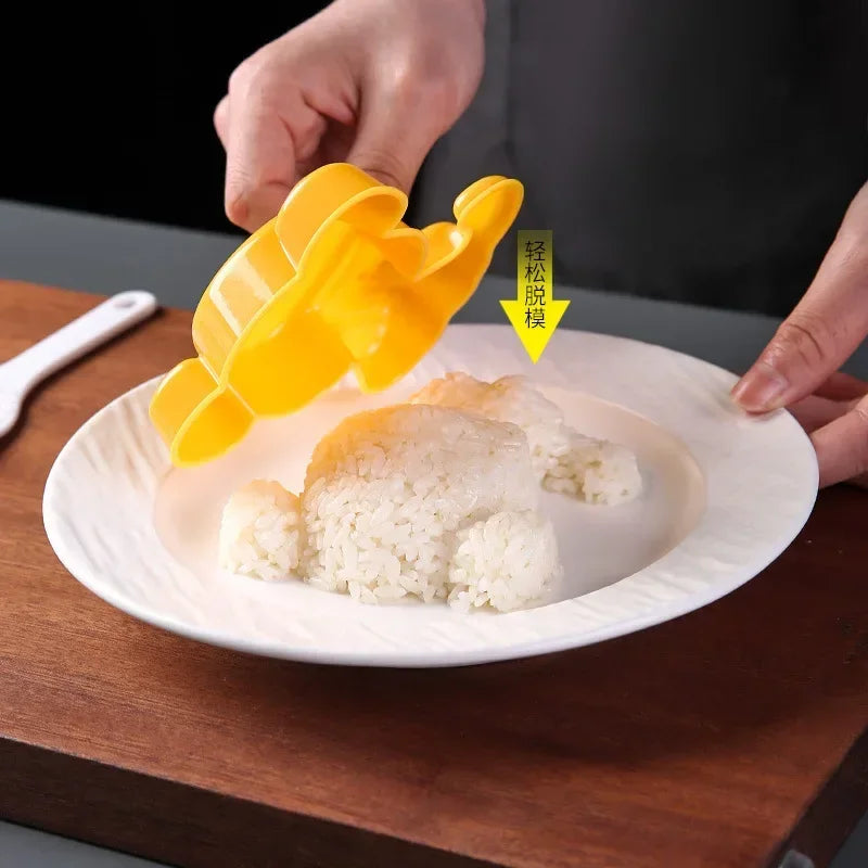 DIY Kids Animals Mold Gadgets Ball Mold Baby 3pc/Set Sushi Accessoires Kitchen Sushi Breakfast Mold Bento Cartoon Sandwich Rice