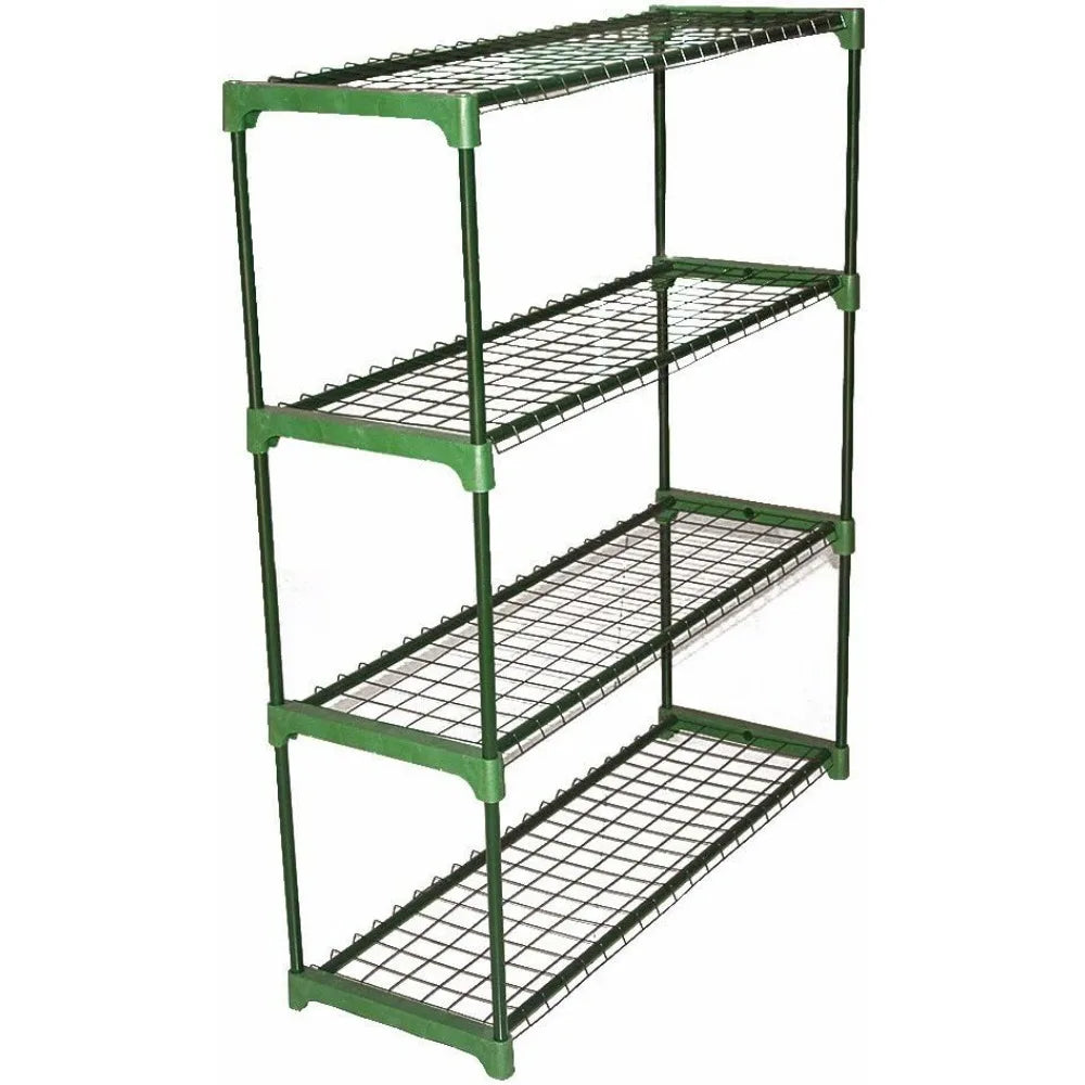Garden Greenhouse Steel Staging Shelving Plant Stand Garden Shelving Unit Garage Storage Racking, 2 Pack Plant Racks