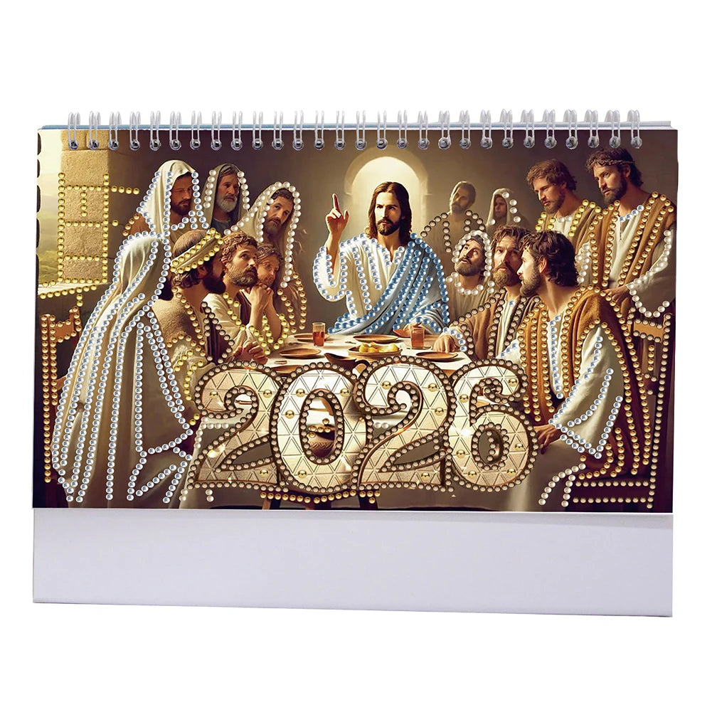 2026 Calendar DIY Diamond Painting Art Kit Diamond Painting Kit DIY Diamond Art Desk Calendar for Home Office School Scheduling