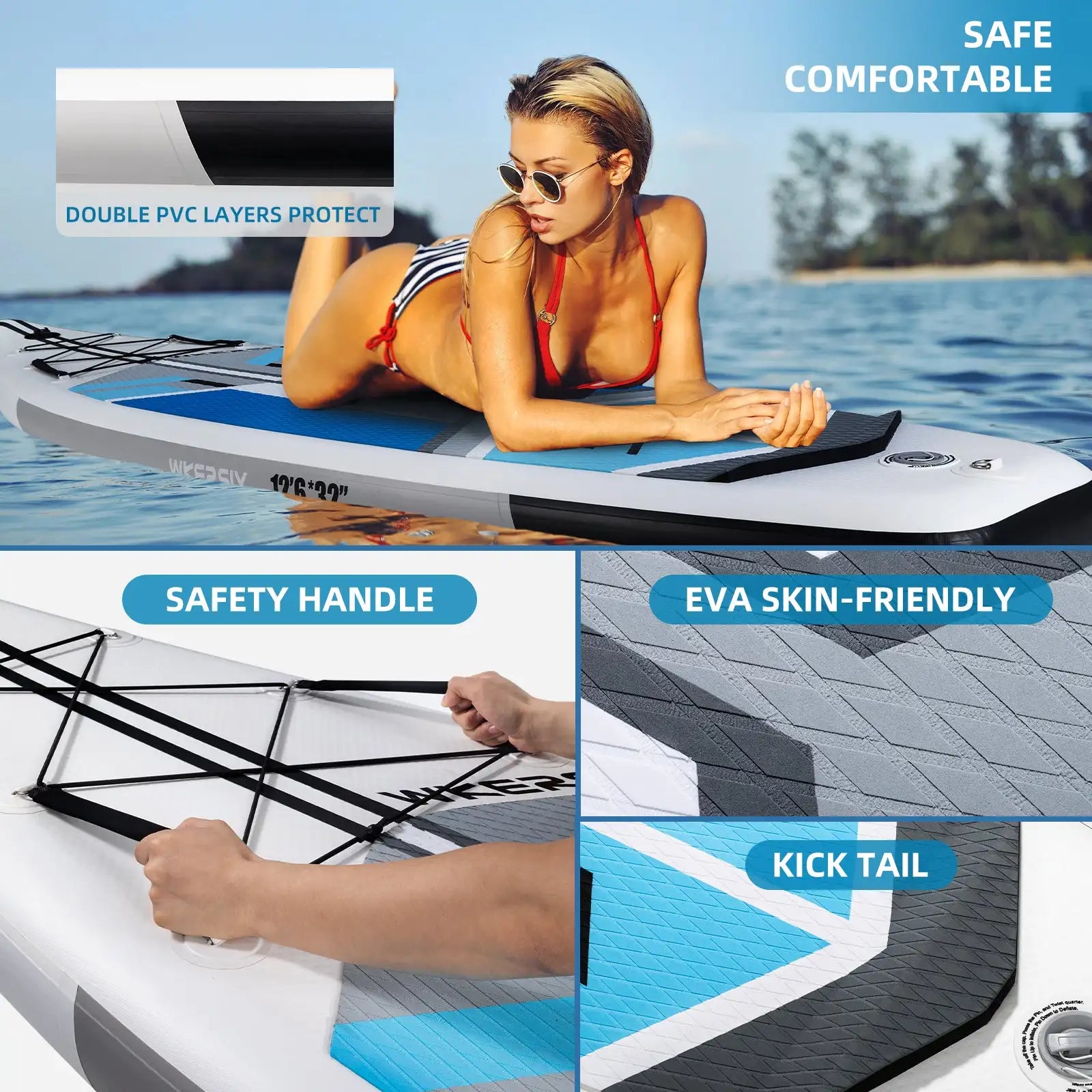 Water Sport Surfboard  88*35*25cm inflatable stand up paddle with Backpack Paddles