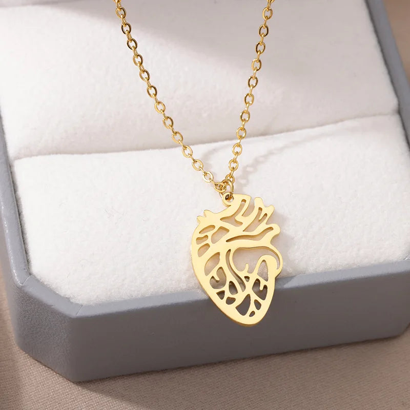 Women Fashion Jewelry Stainless Steel Claw Heart Roman Number Necklace For Birthday Day Gifts,Party Gifts
