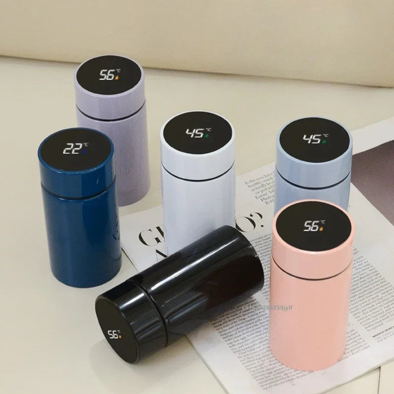 200ML Thermos Water Bottle Temperature Display Stainless Steel Vacuum Flasks Thermoses with Filter Tee Cup