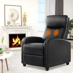 Recliner Chair Massage Sofa Fabric Theater Lumbar Support Adjustable Modern Padded Seat Backrest Living Room