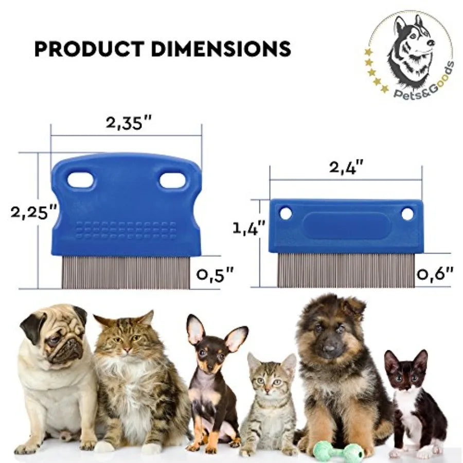 Dog Grooming Comb for Tear Stain and Mucus Removal Gentle Eye Crust and Stain Cleaner Ideal for Daily Use in Pet Care Set of 2