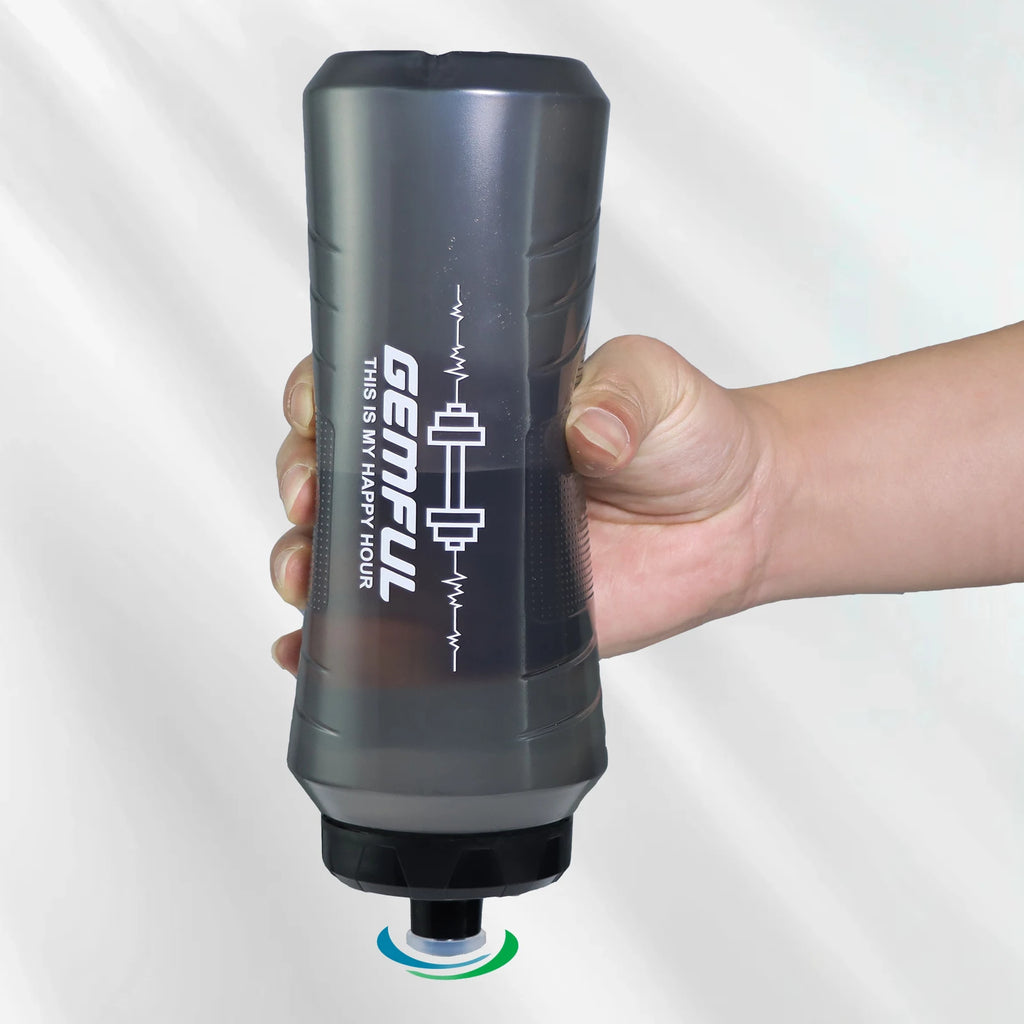 Bike Water Bottle 1000ml Squeeze Leak Proof Easy Open Push Pull Lid