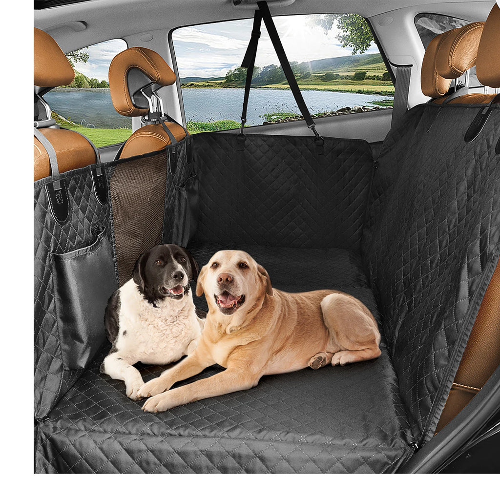 Dog Car Back Seat Extender Pet Backseat Cover Protector Hammock Carrier Mat Waterproof Seat Safety Cover Hard Bottom for Dogs