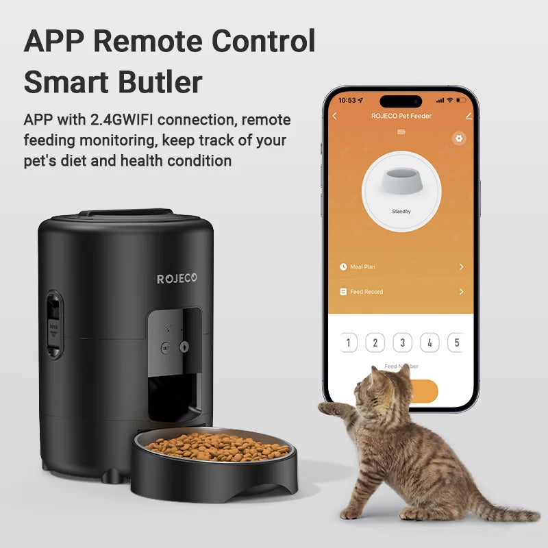 Automatic Cat Feeder 2L Smart Pet Food Kibble Dispenser WiFi App Remote Control  Dog Feeder For Pet Cat Dog Accessories