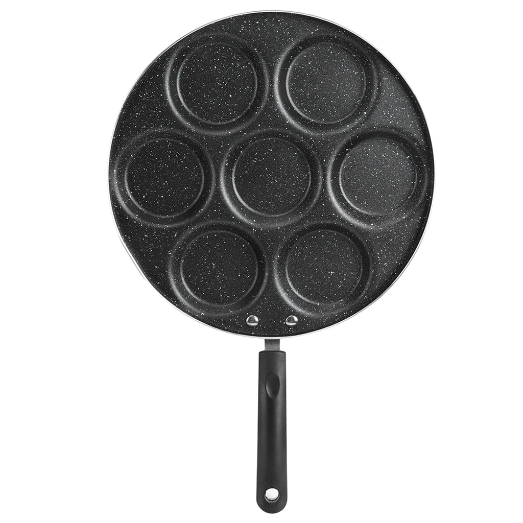 Frying Pan 7 Holes Frying Pan Non Stick Fried Eggs Cooking Pan Burger Mold Household Kitchen Cookware Cooking Pan