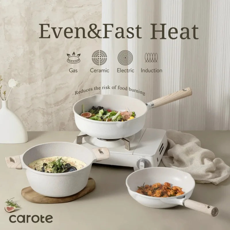 Nonstick Pots and Pans Set, Induction Kitchen Cookware Sets Non Stick