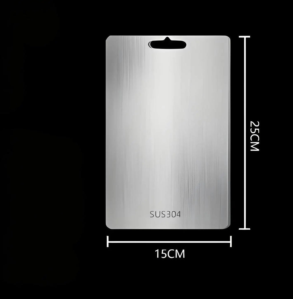 Stainless Steel Chopping Board - German 304 Double-Sided Cutting Mat for Kitchen (Anti-Bacterial & Scratch-Proof)