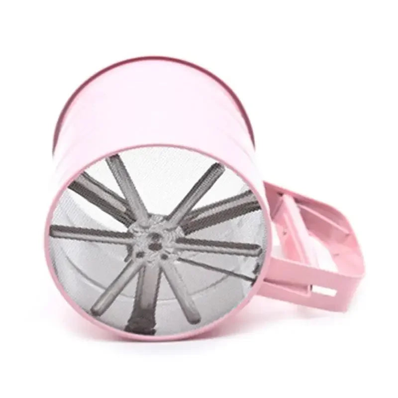 1 Pcs Stainless Steel Sieve Cup Powder Flour Baking Tool Icing Sugar Mesh Sieve Colander Crank Sifter Kitchen Tools Cocina Knife