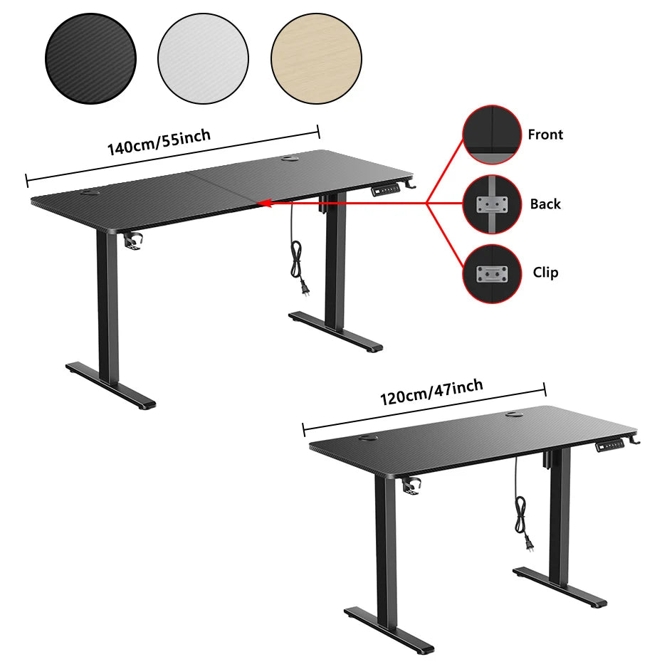 Adjustable Desk  Electric  Computer Table Modern Lift Motorized Gaming Desktop Home Office Desks