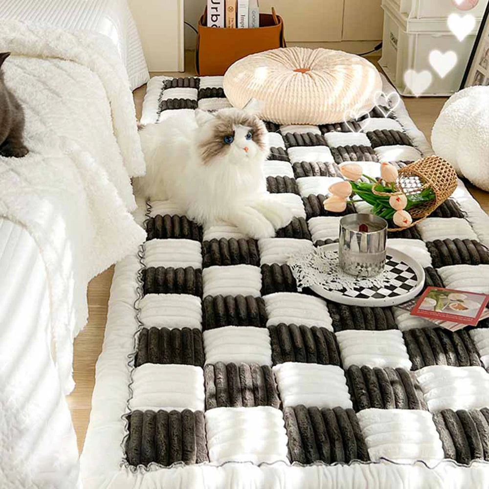 Dog Bed Mat Warm Pet Cat Scratchable Blanket Anti-slip Washable Cushion Sofa Couch Cover Protector For Large Dogs