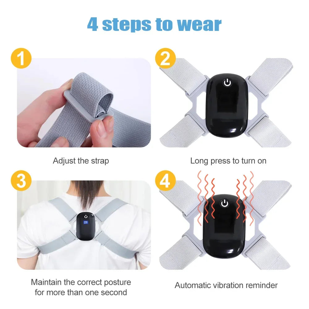 Posture Correction Belt With Sensor Orthosis Invisible Reminder Adult & Child