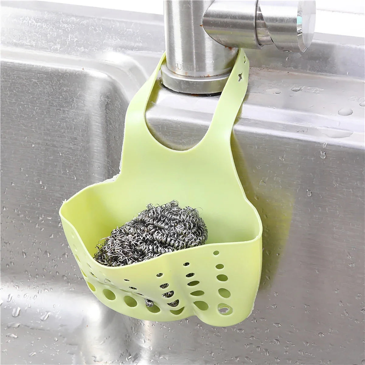 Adjustable Sink  Drain Basket Plastic Bag Useful Things For Kitchen Accessories Soap Sponge Hanging Organizer Usefull things