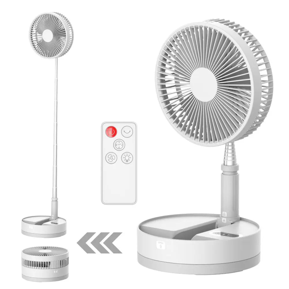 Foldable Fan Foldaway Oscillating with Remote Control, 10800mAh Rechargeable Battery Operated Portable for Camping, 4 Speed,