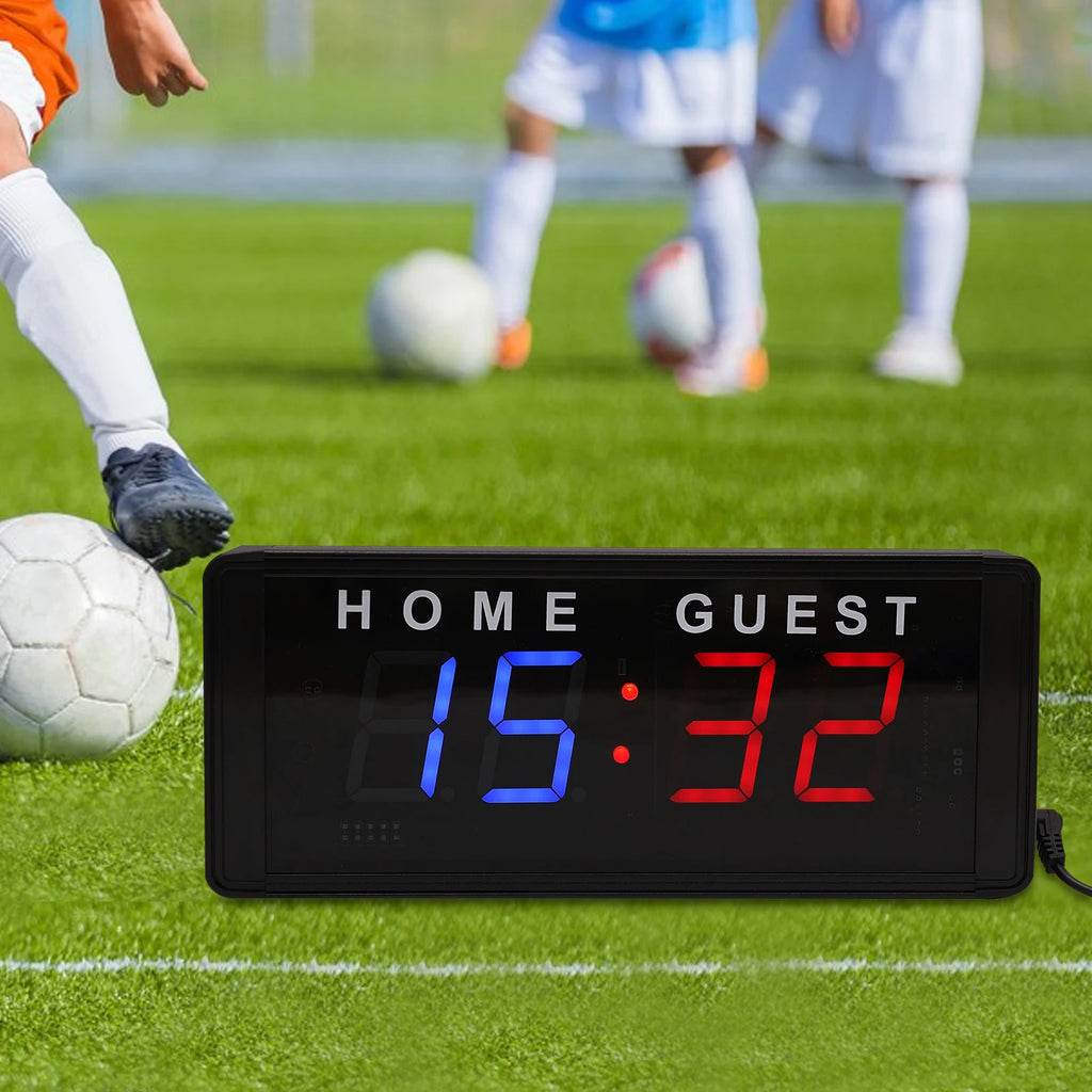 4-Digit LED Electronic Score Keeper Scoreboard with Remote for Badminton Volleyball Baseball Ping Pong Table Tennis