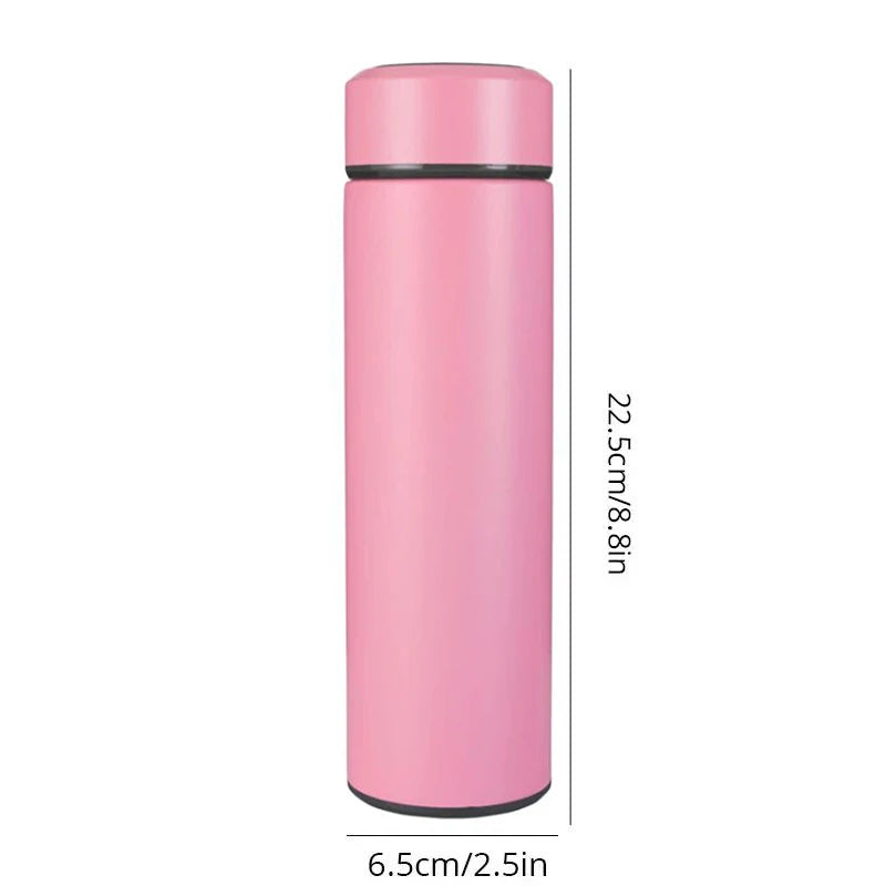 500ml Black Stainless Steel Smart Thermos With Temperature Display