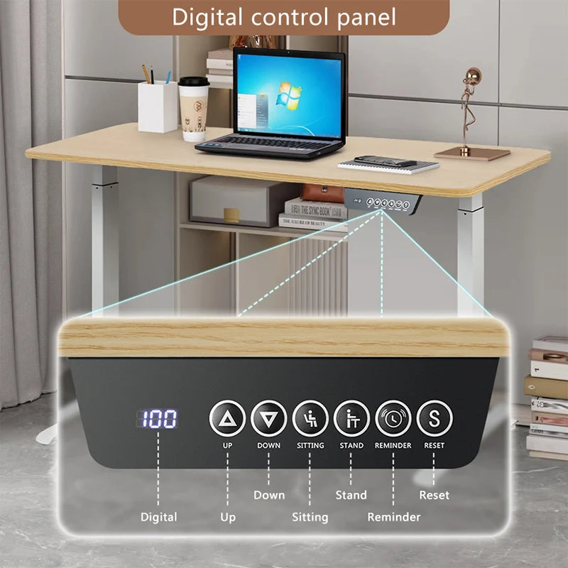 Adjustable Desk  Electric  Computer Table Modern Lift Motorized Gaming Desktop Home Office Desks