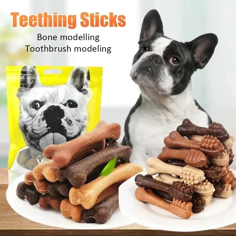 New Dog Bruxism Stick Toothbrush Bone Shape Fresh Natural Nutrition Healthy Adult Dogs Puppy Training Rewards Pet Food Snacks
