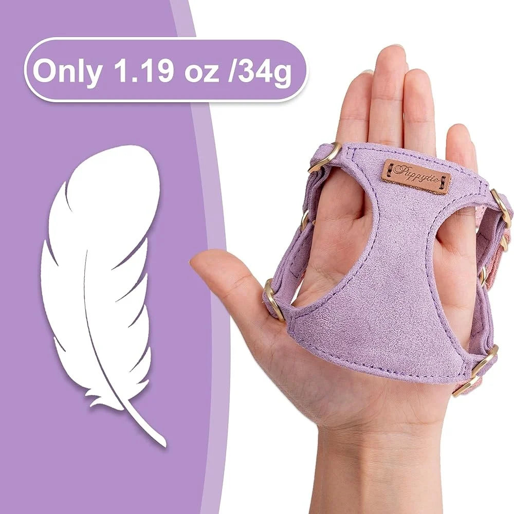 Adjustable No Pull XXS Puppy Harness Soft Escape Proof Pet Vest with Multifunctional Dog Leash Lightweight Breathable Small Dogs