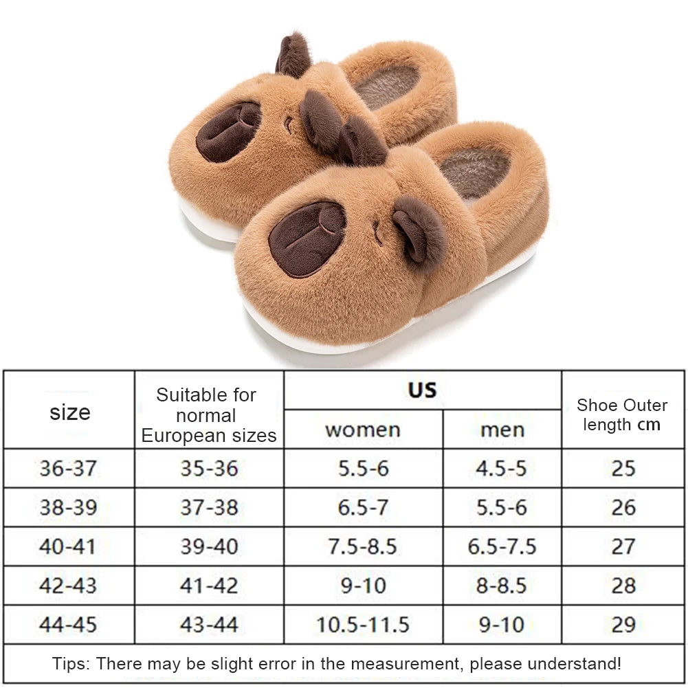 Slippers Slip-on House Shoes Comfortable Furry Animal Slippers Non-Slip Fuzzy  Slippers for Autumn Winter