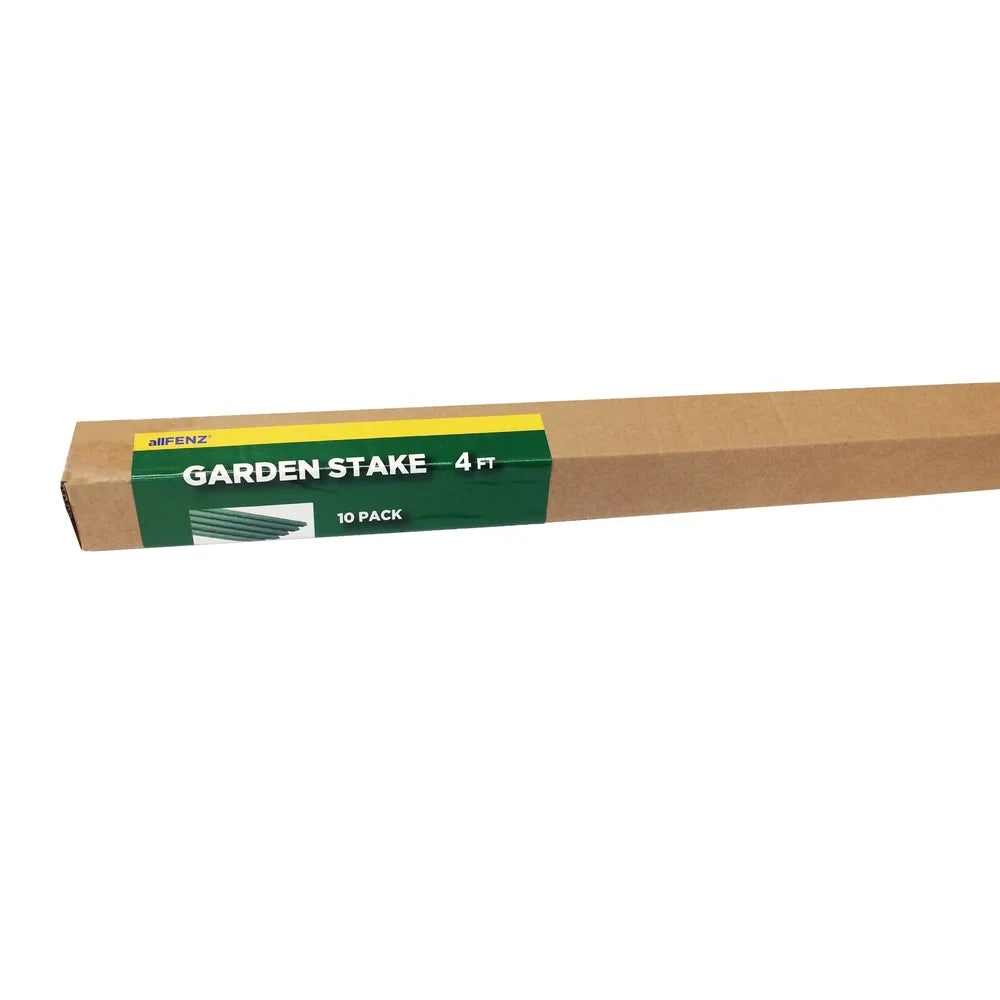 48 Inch Plant Support Stakes Set of 10 Plastic Coated Steel Garden Stake Tomato Flower Support Outdoor Indoor Gardening