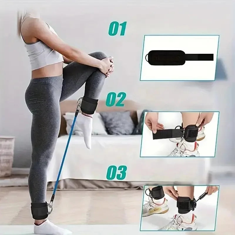 Adjustable Ankle Cuffs - Leg Workout Straps for Glute & Thigh Training, Cable Machine Exercise Accessories ankle weights ankle