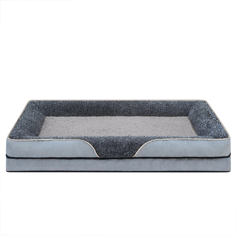 An oversized dog bed removable washable for all seasons, pet bed sofa, comfortable and soft cat sofa bed with raised edges,