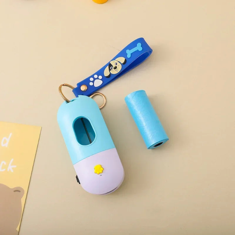 Portable Dog Poop Bag Dispenser Waste Bags Holder Dispensers Bags Outdoor Pet Trash Bags Dog Carriers Pet Accessories