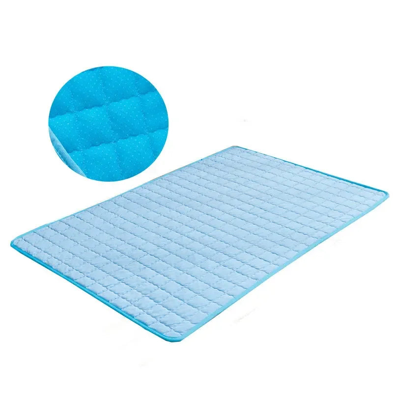 Pet Cooling Mat Dog Cat Sleeping Pad Cool Ice Silk Moisture-proof Mattress Cushion Summer Small Animal Cold Bed 5 sizes