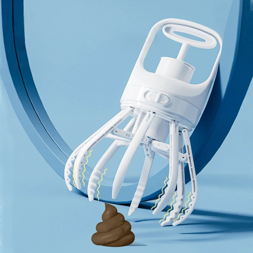 Pet Dog Pooper Scooper With 4 Rolls Tool Bags Portable No Touch Poop Scooper Puppy Waste Pick-Up Cleaner Claw Poop Scooper