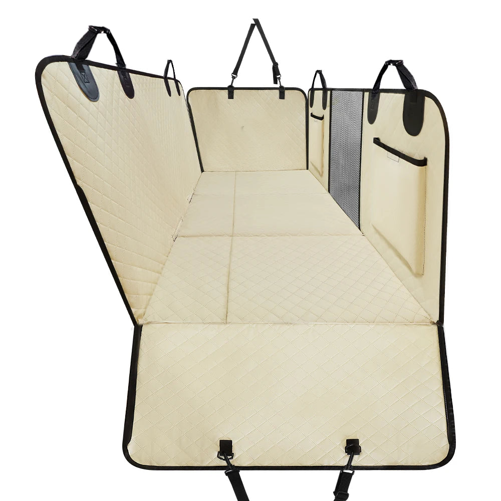 Dog Car Back Seat Extender Pet Backseat Cover Protector Hammock Carrier Mat Waterproof Seat Safety Cover Hard Bottom for Dogs