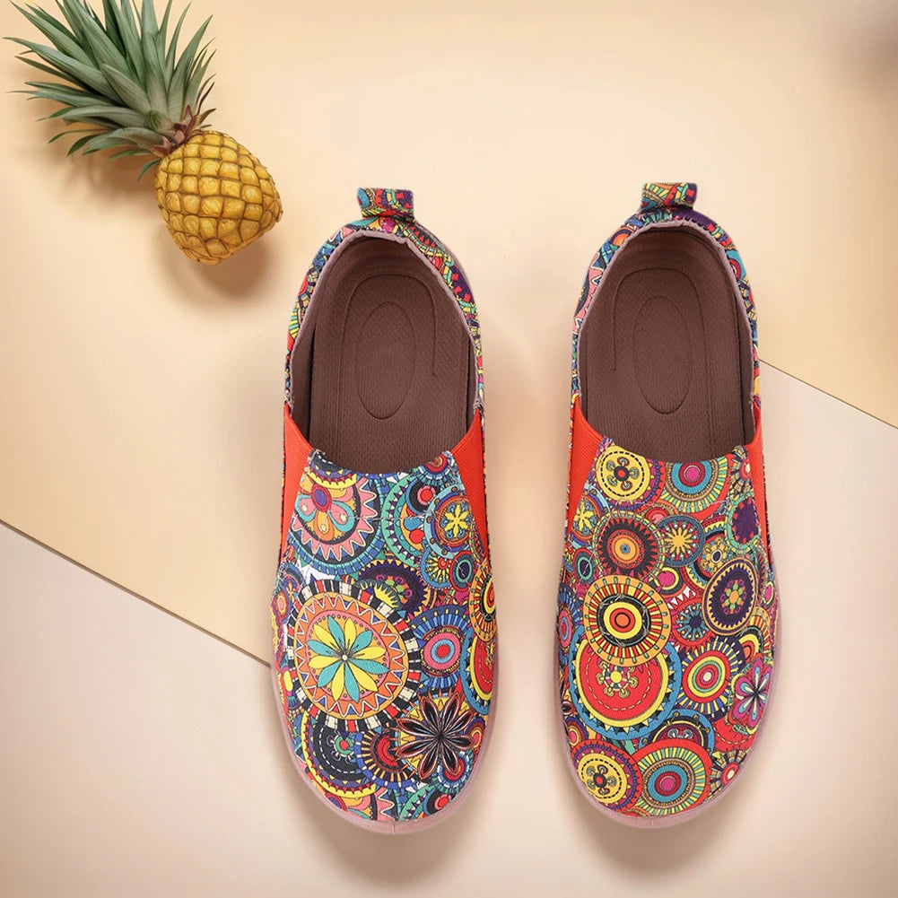 Women Loafers Casual Travel Shoes Anti Slip Slip On Flats Breathable Lightweight Walking Loafers Comfortable for Outdoor Travel