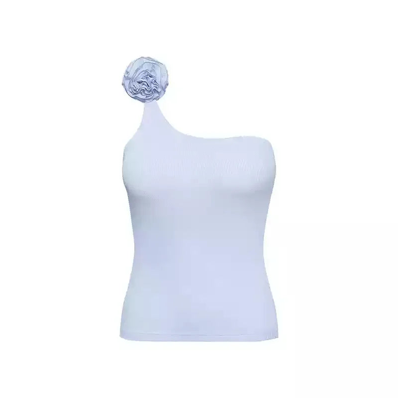 Sport Outfit For Woman One Shoulder Sports Top Slim Fit Yoga Clothes Vest Riding Training Sling Workout Pettiskirt