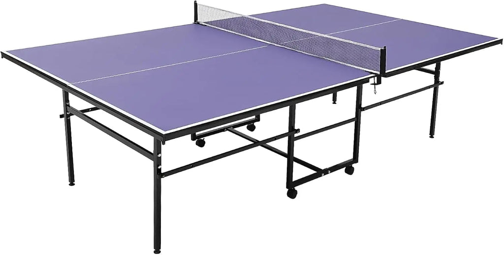 Professional Outdoor Table Tennis Tables 9 ft portable Ping Pong Table Game with Net 2 Table Tennis Paddles and 3 Balls