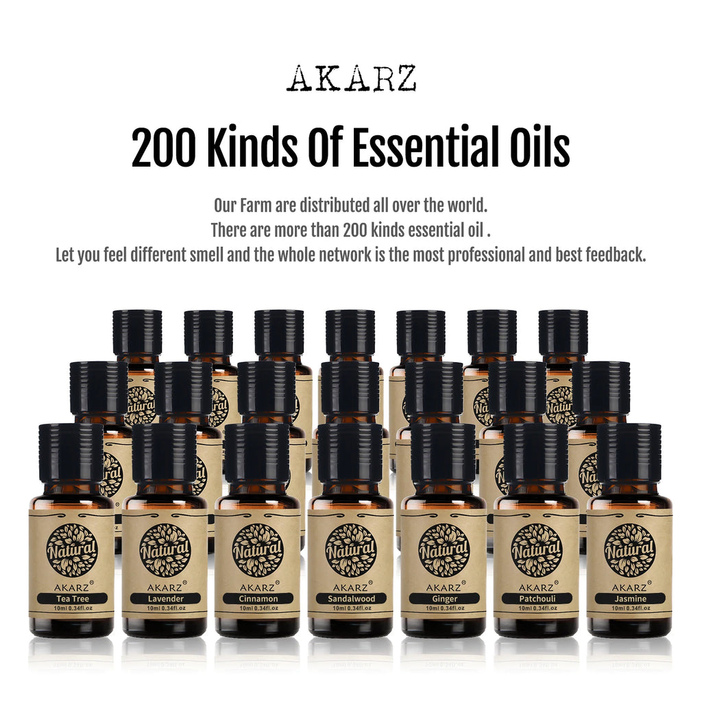 AKARZ Hots 24 Set Tea Tree,Lavender,Sandalwood,Rose,Patchouli,Musk,Ylang,Rosemary,Neroli,Peony,Vanilla,Neroli Lily Essential Oil