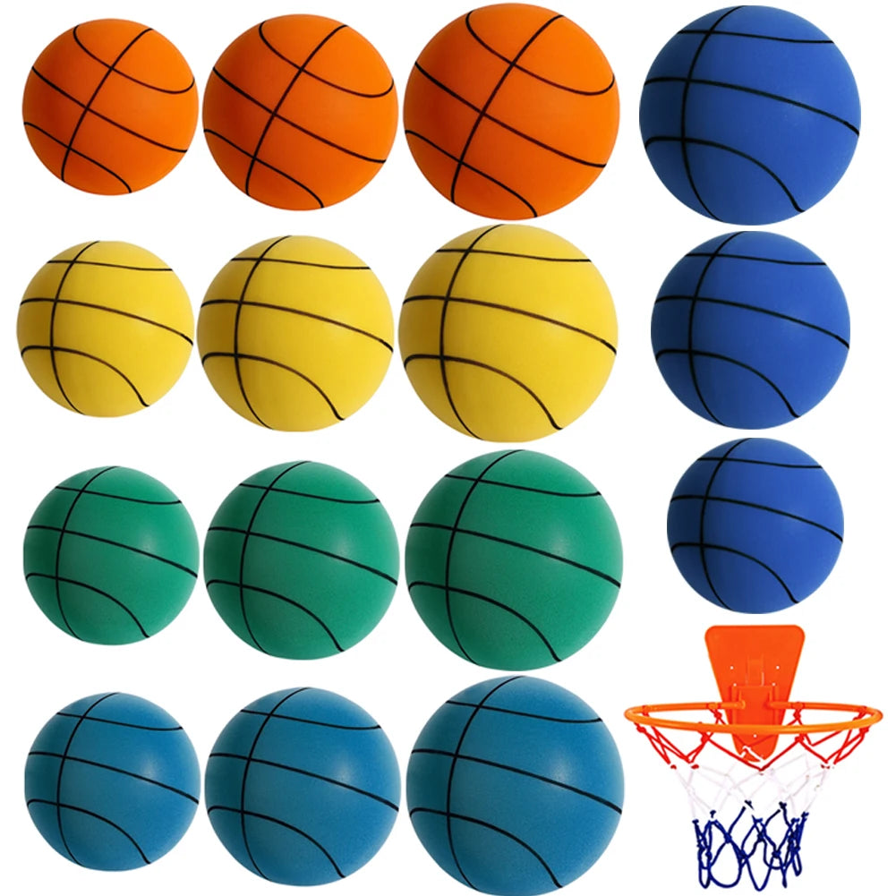 Indoor Silent Basketball High-Resilience Mute Dribbling Basketball Lightweight for Various Indoor Activities