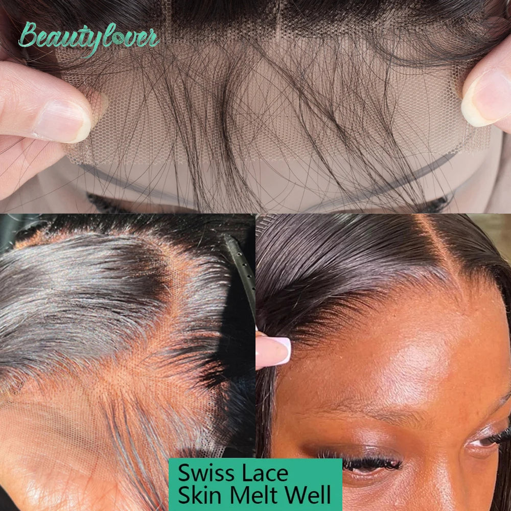 24 26 Inch Straight 13x6 Lace Frontal Brazilian Human Hair Preplucked Transparent Lace Front Only 2x6 Hd Lace Closure Human Hair