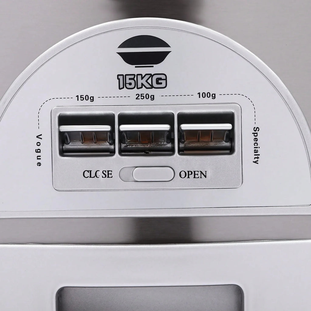 Stainless Steel Rice Dispenser, 15kg/33lb Large Capacity Automatic Rice Storage Container Kitchen Rice Dispenser Countertop
