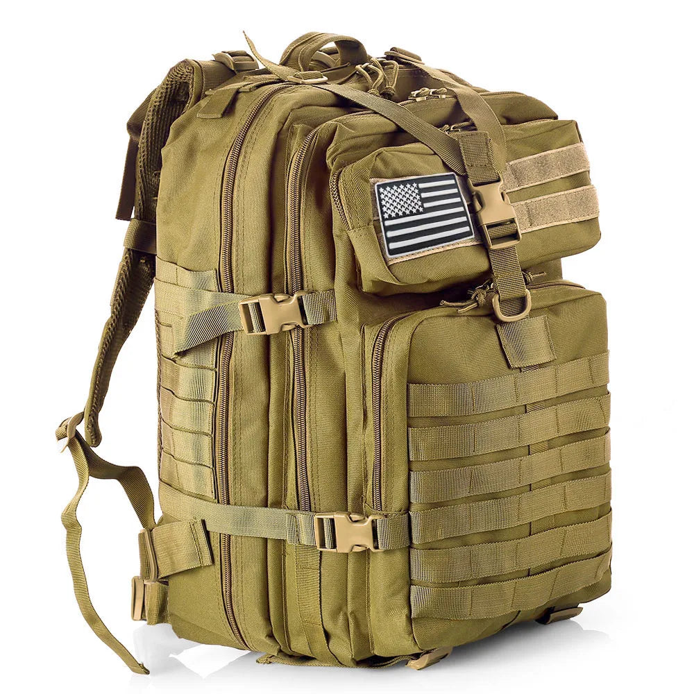50 liters Outdoor tactical dual shoulder large 3P backpack Backcountry cycling sports backpack Travel attack camouflage multi-fu