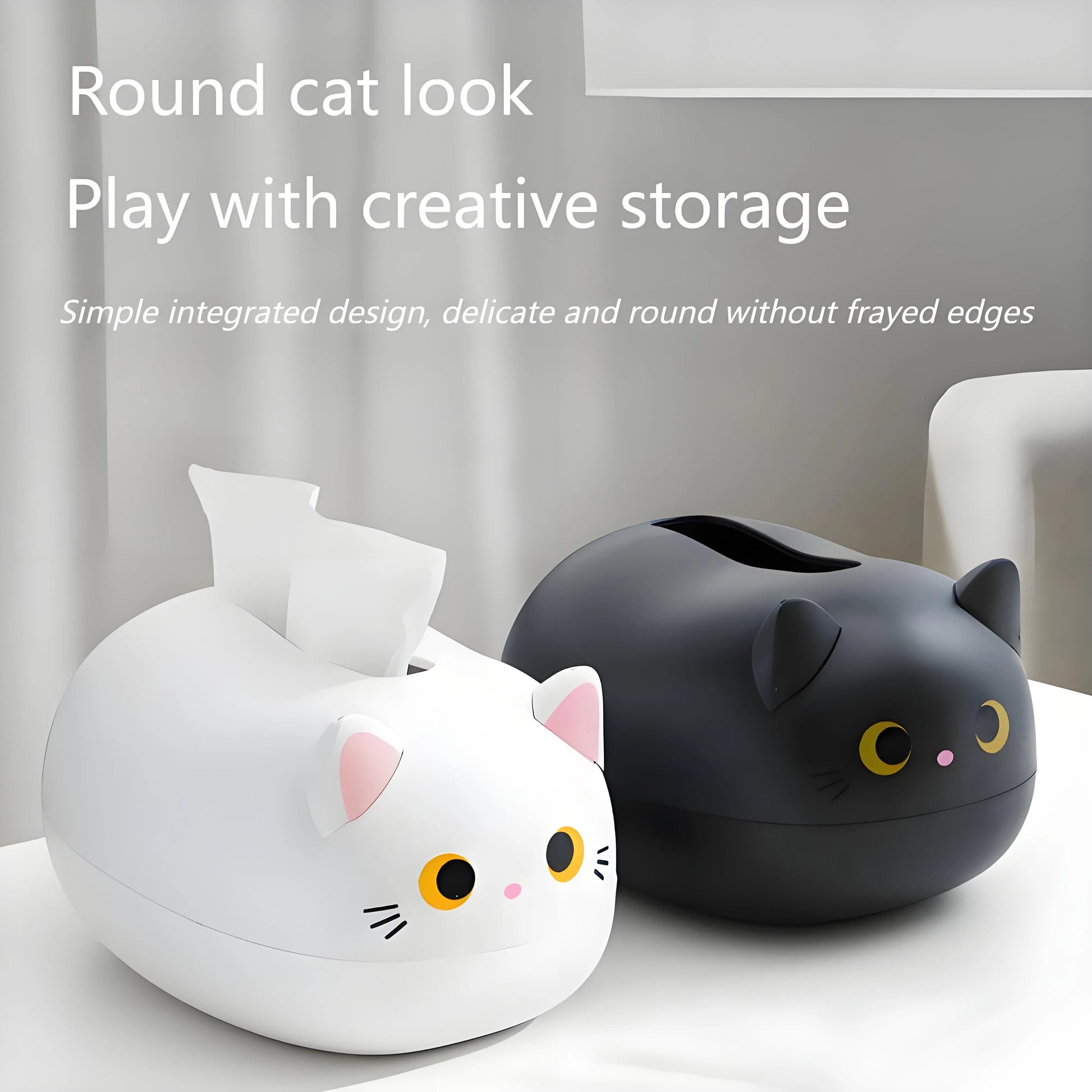 Elegant Tissue Box Holder – Multi-Functional Cartoon Design for Living Room, Kitchen, Bathroom, with Toothpick Slot