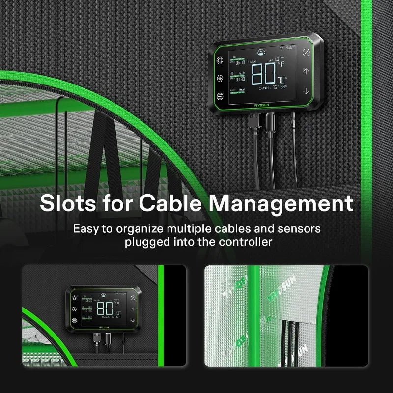 Automated Grow Tent 4x4, WiFi Control with 400W LED & Circulation Fan