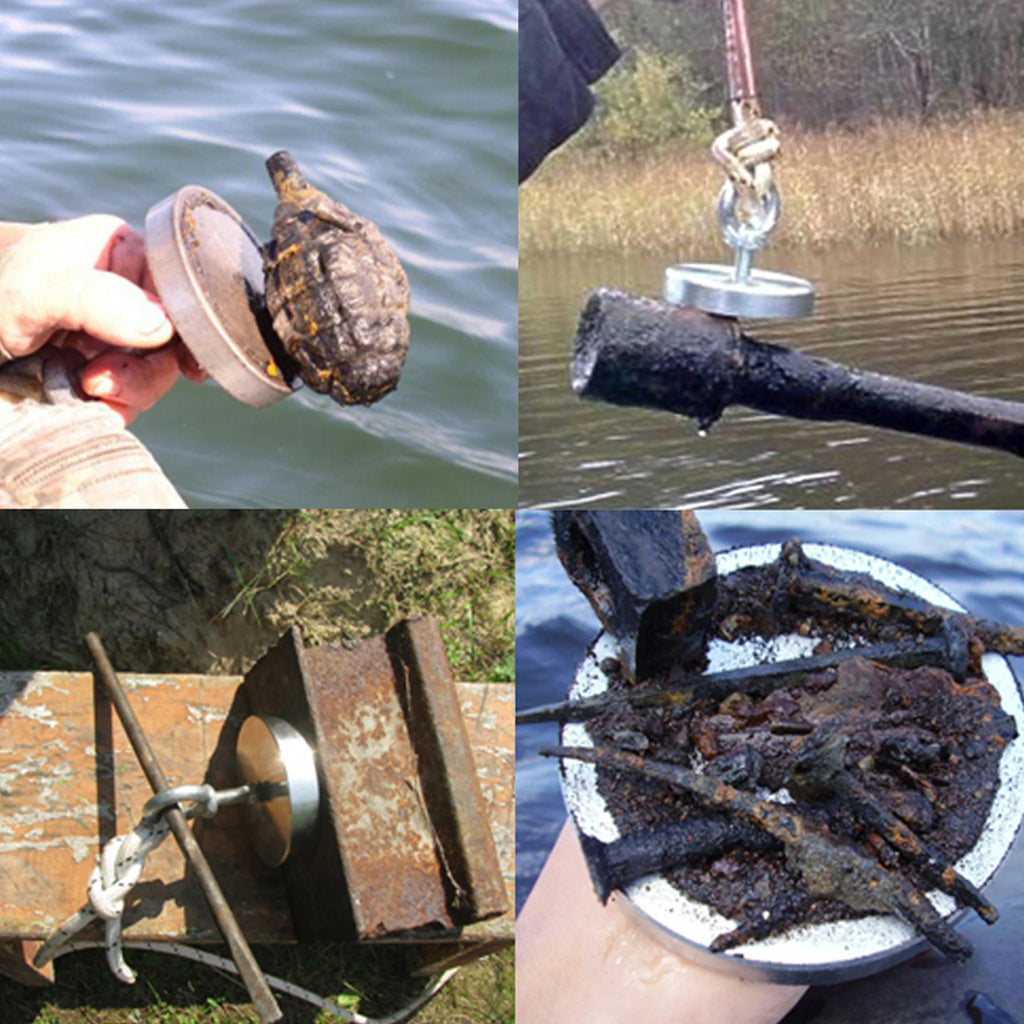 Strong Fishing Magnet Kit 150KG/220KG Heavy Duty 49feet Rope Gloves Locking Carabiner,Threadlocker